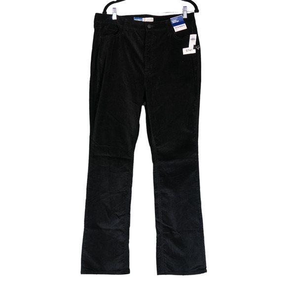NEW Old Navy Faux Suede Pants Women 14 Extra High Rise Kicker Boot Secret Smooth - Picture 1 of 8